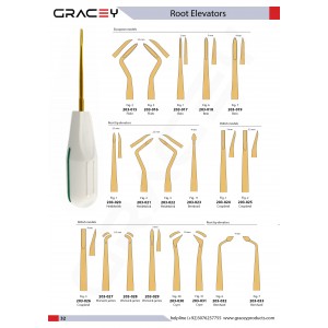 Root Elevators Gold Plated 